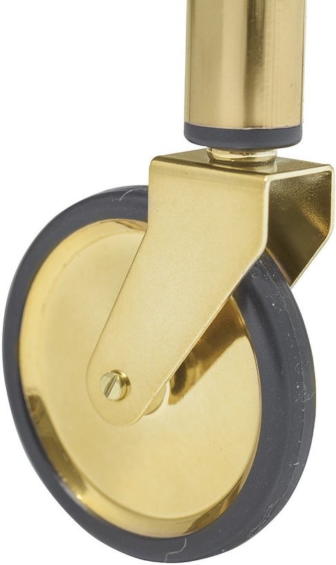 Desserte en acier doré et plateau blanc Fine - Bloomingville - The Cool Republic