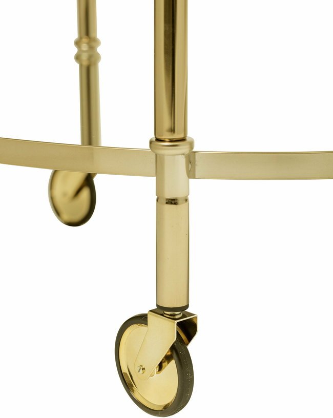 Desserte en acier doré et plateau blanc Fine - Bloomingville - The Cool Republic