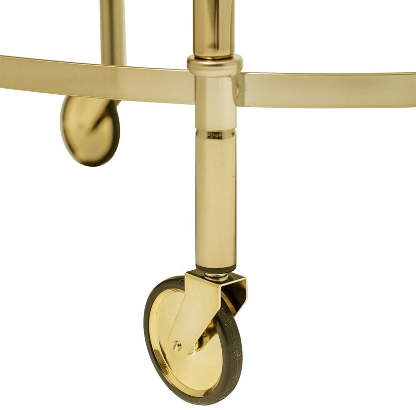 Desserte en acier doré et plateau blanc Fine - Bloomingville - The Cool Republic