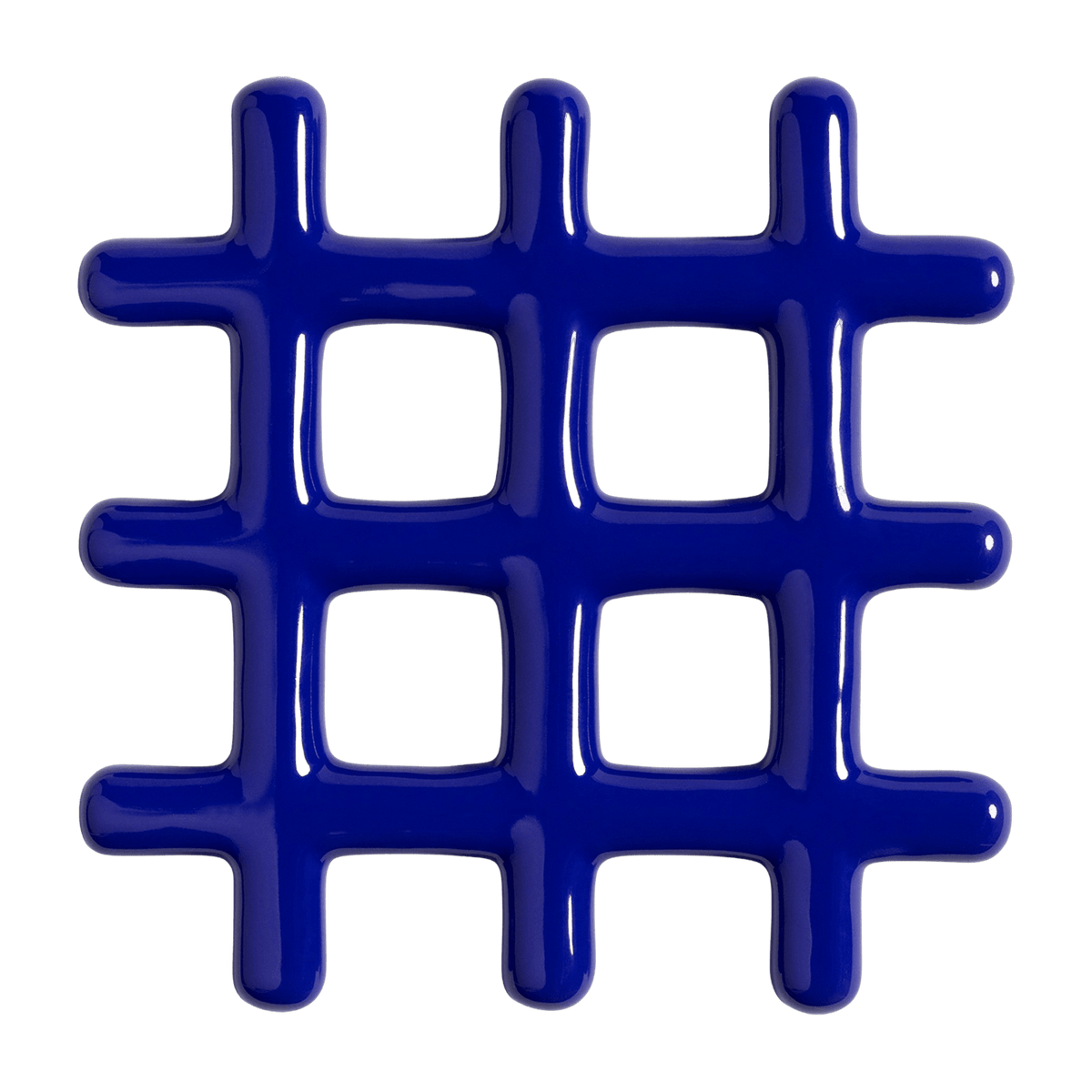 Dessous de plat en céramique bleu 19 cm Grille - &Klevering - The Cool Republic
