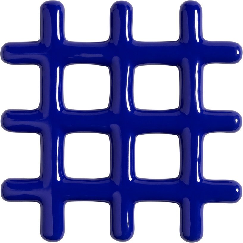 Dessous de plat en céramique bleu 19 cm Grille - &Klevering - The Cool Republic