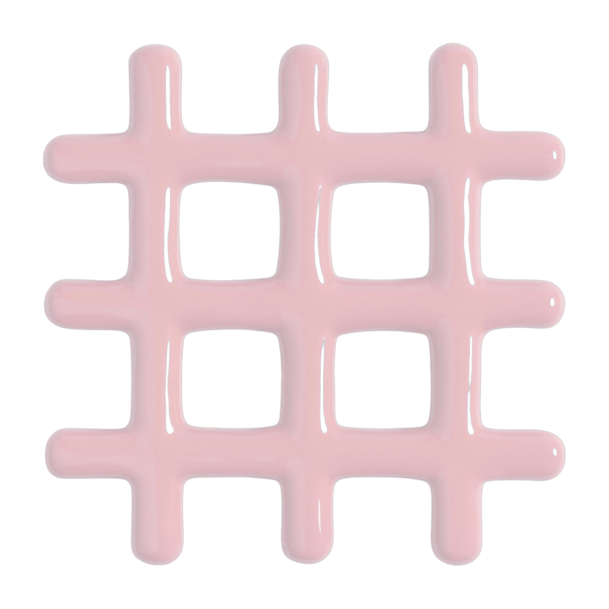 Dessous de plat en céramique rose 19 cm Grille - &Klevering - The Cool Republic