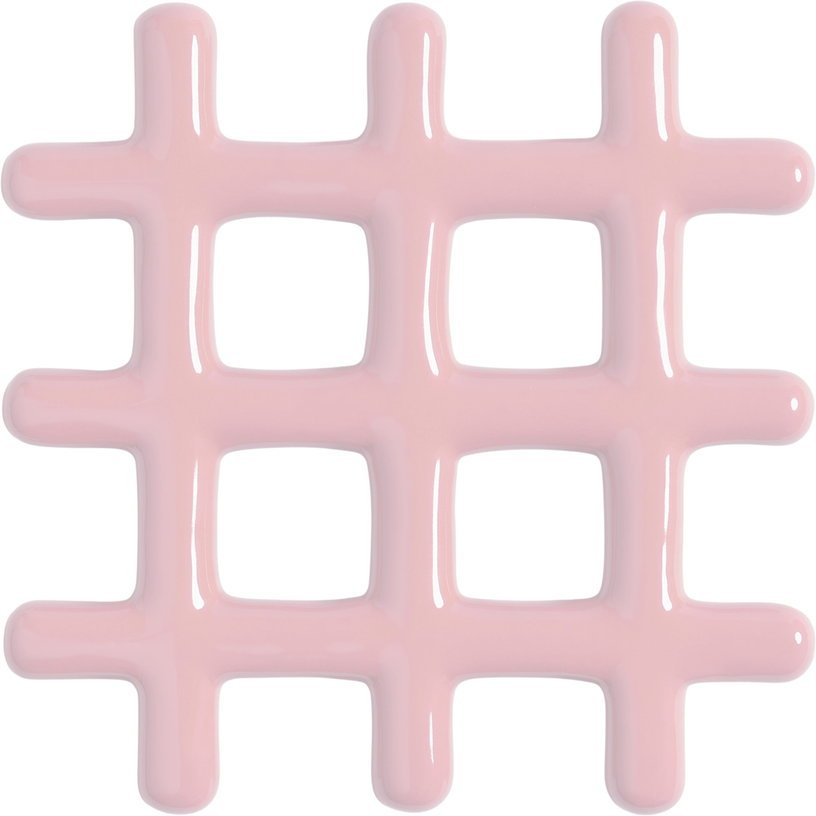 Dessous de plat en céramique rose 19 cm Grille - &Klevering - The Cool Republic