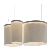 Acoustic diffuser for suspension 50 x 20 cm Ripple - Artemide - The Cool Republic