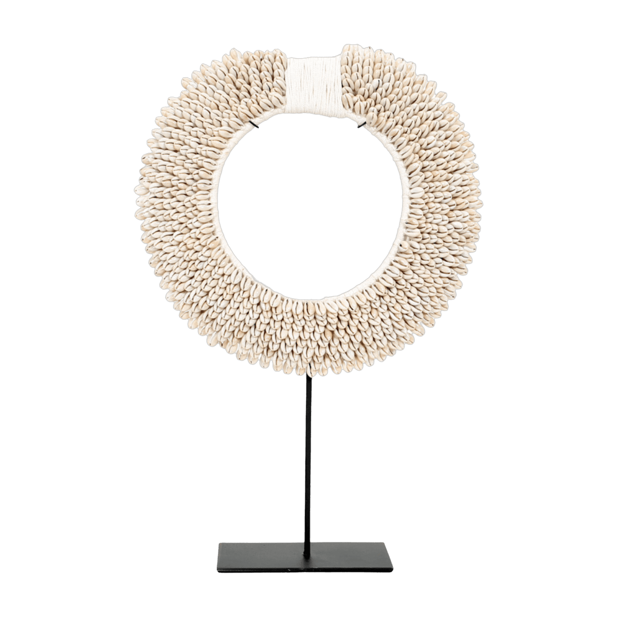 Papua shell disc on white M stand - Bazar Bizar - The Cool Republic