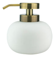 Distributeur de savon en céramique blanche H13 cm Lotus - Mette Ditmer - The Cool Republic