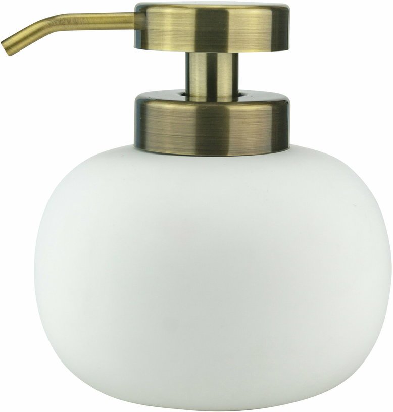 Distributeur de savon en céramique blanche H13 cm Lotus - Mette Ditmer - The Cool Republic