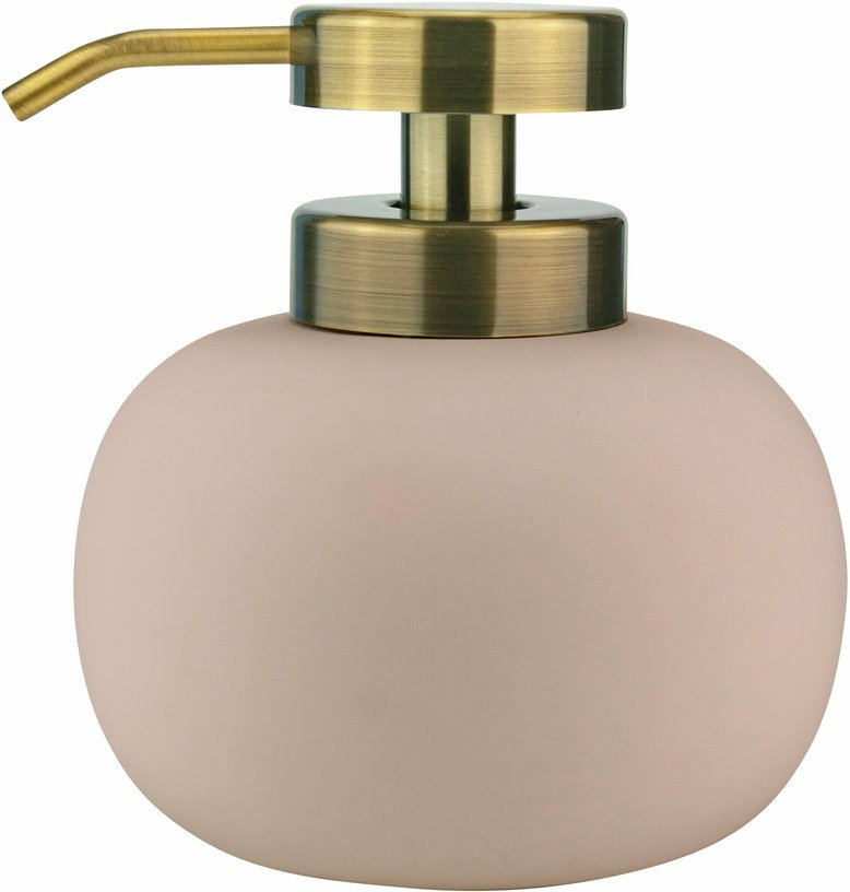 Distributeur de savon en céramique rose poudré H13 cm Lotus - Mette Ditmer - The Cool Republic