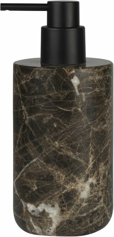 Distributeur de savon en marbre marron 18cm Marble - Mette Ditmer - The Cool Republic