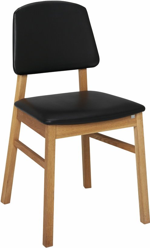 Dossier de chaise en cuir reconstitué noir Verona - Hans K - The Cool Republic