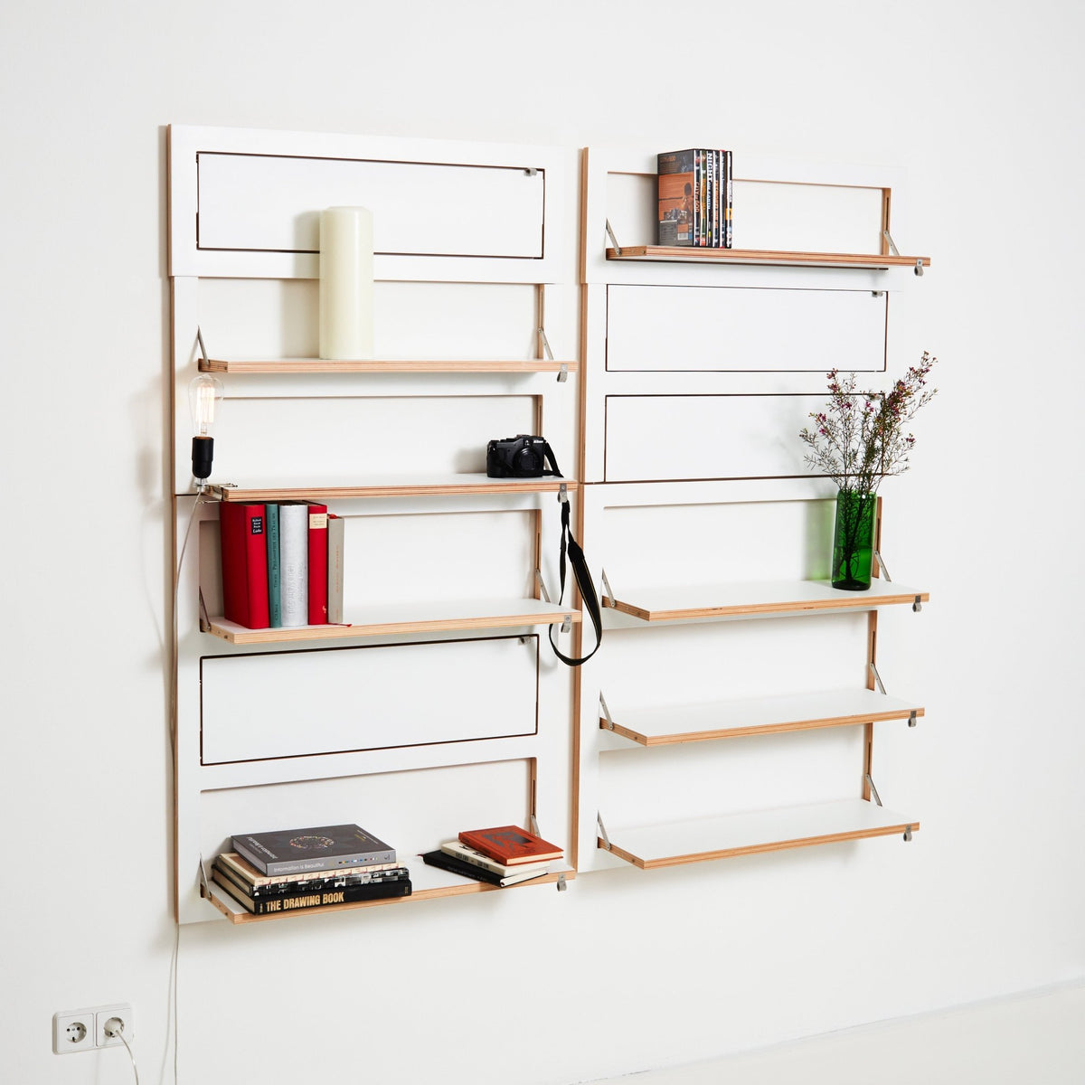 Double étagère modulable blanche 80 x 40 cm Fläpps - Ambivalenz - The Cool Republic