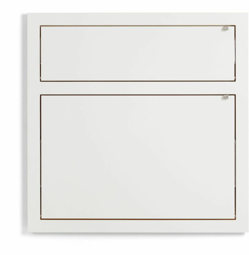 Double secrétaire mural blanc 80 x 80 cm Fläpps - Ambivalenz - The Cool Republic