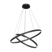 Double suspension en aluminium noir Rim - Maytoni - The Cool Republic