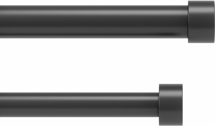 Double tringle à rideaux extensible en acier noire 305 - 457 cm Cappa - Umbra - The Cool Republic