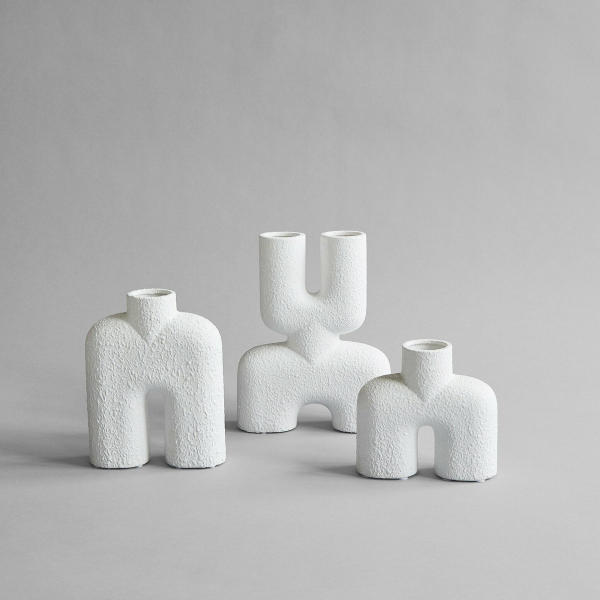 Double vase en céramique blanc Cobra - 101 Copenhagen - The Cool Republic