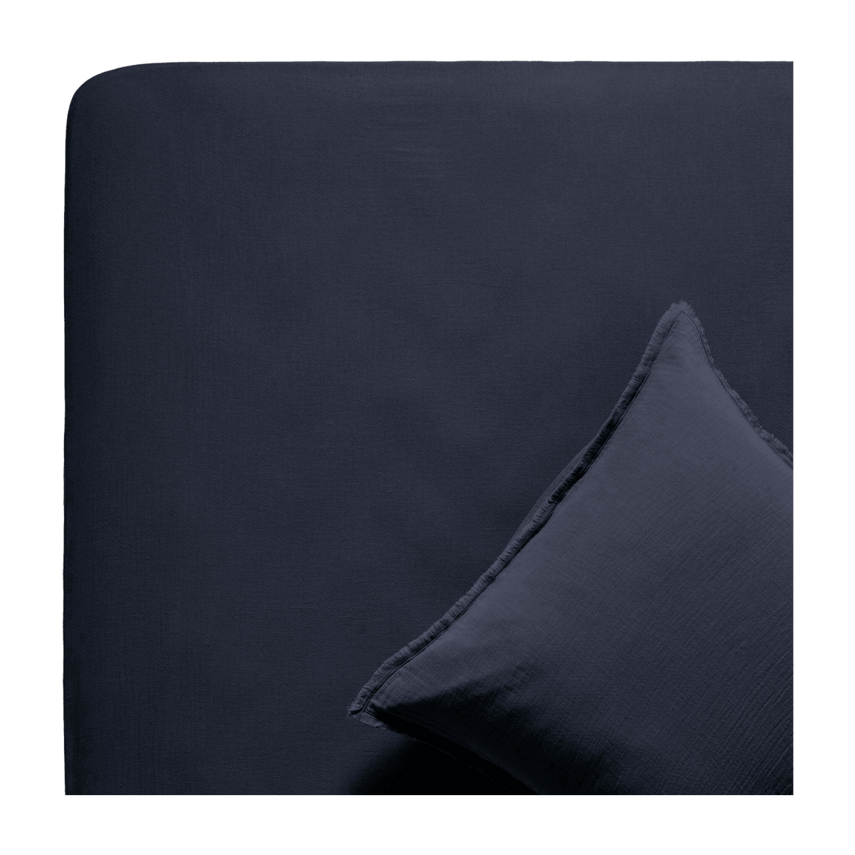 Fitted Sheet Blue Ink 140 x 200 cm Lou - Madura - The Cool Republic