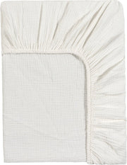 Drap housse en gaze de coton milk 180 x 200 cm - The Cool Republic - The Cool Republic