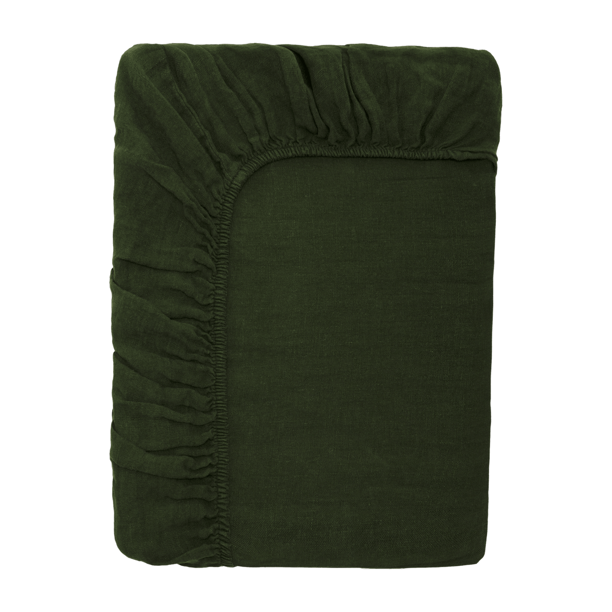 Drap housse en lin lavé sapin 90 x 200 cm - The Cool Republic - The Cool Republic