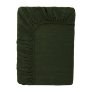 Drap housse en lin lavé sapin 90 x 200 cm - The Cool Republic - The Cool Republic