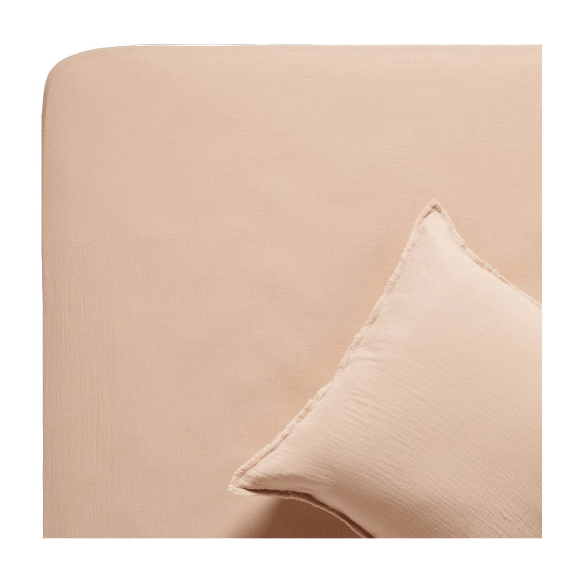 Fitted Sheet Pink Peach 160 x 200 cm Lou - Madura - The Cool Republic