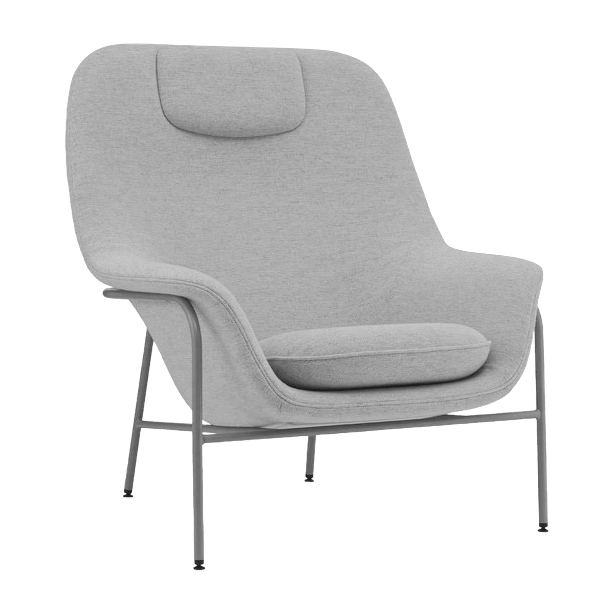 Drape Fauteuil de salon haut avec appui-tête Gris Acier - Normann Copenhagen - The Cool Republic
