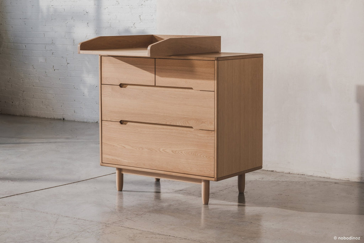 Ensemble commode et table à langer en chêne massif 50 x 87 x 85 cm Pure - Nobodinoz - The Cool Republic
