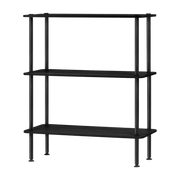 Etagère 3 plateaux en chêne plaqué et acier noir Teidi - noo.ma - The Cool Republic