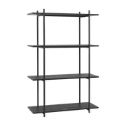 Etagère 4 étages en bois de frêne noir et métal - Hübsch - The Cool Republic