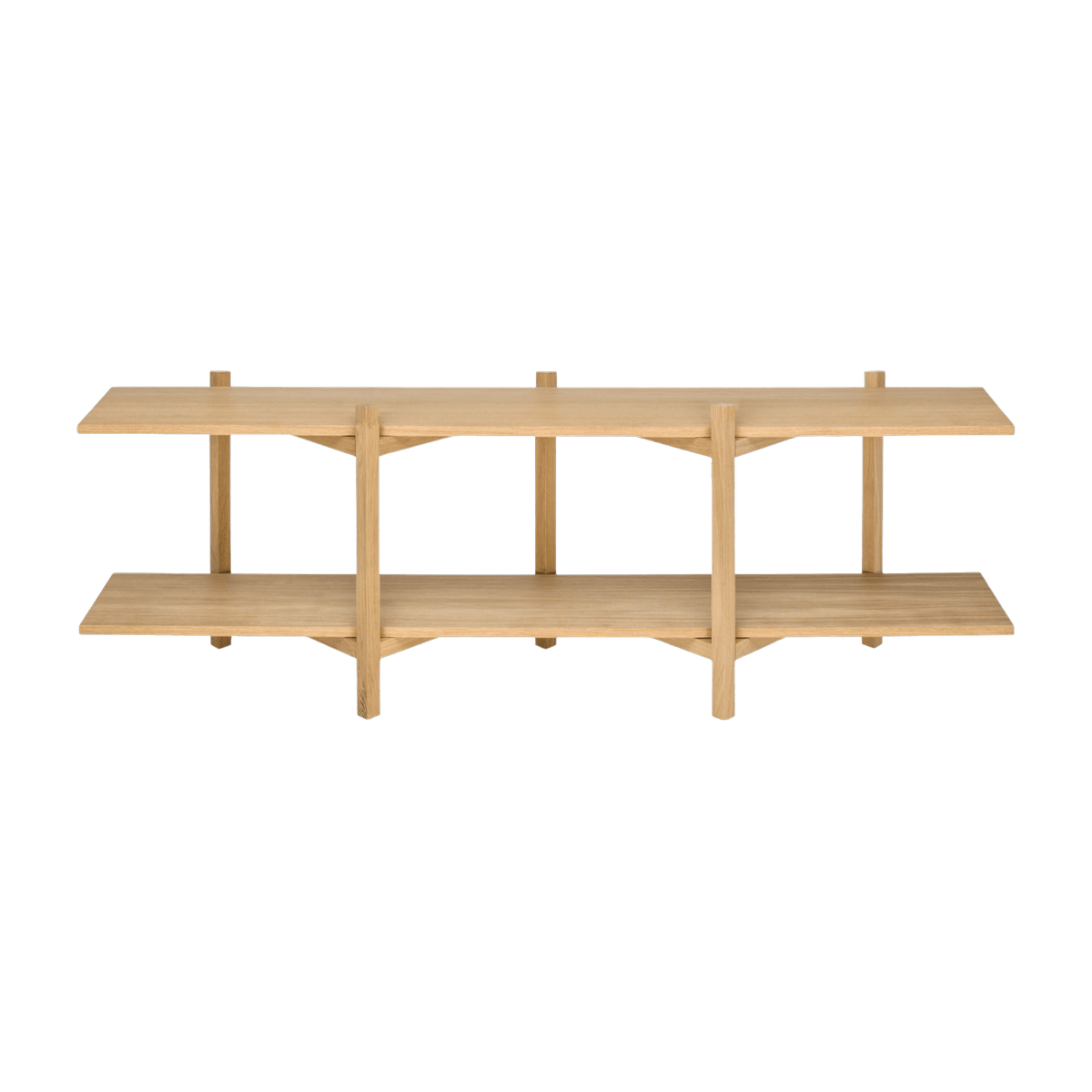 Etagère à 2 rayonnages en chêne Zig Zag - Hem - The Cool Republic