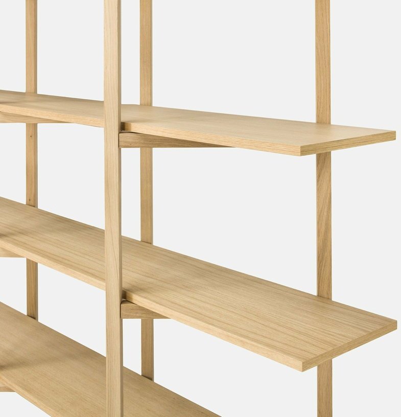 Etagère à 3 rayonnages en chêne Zig Zag - Hem - The Cool Republic