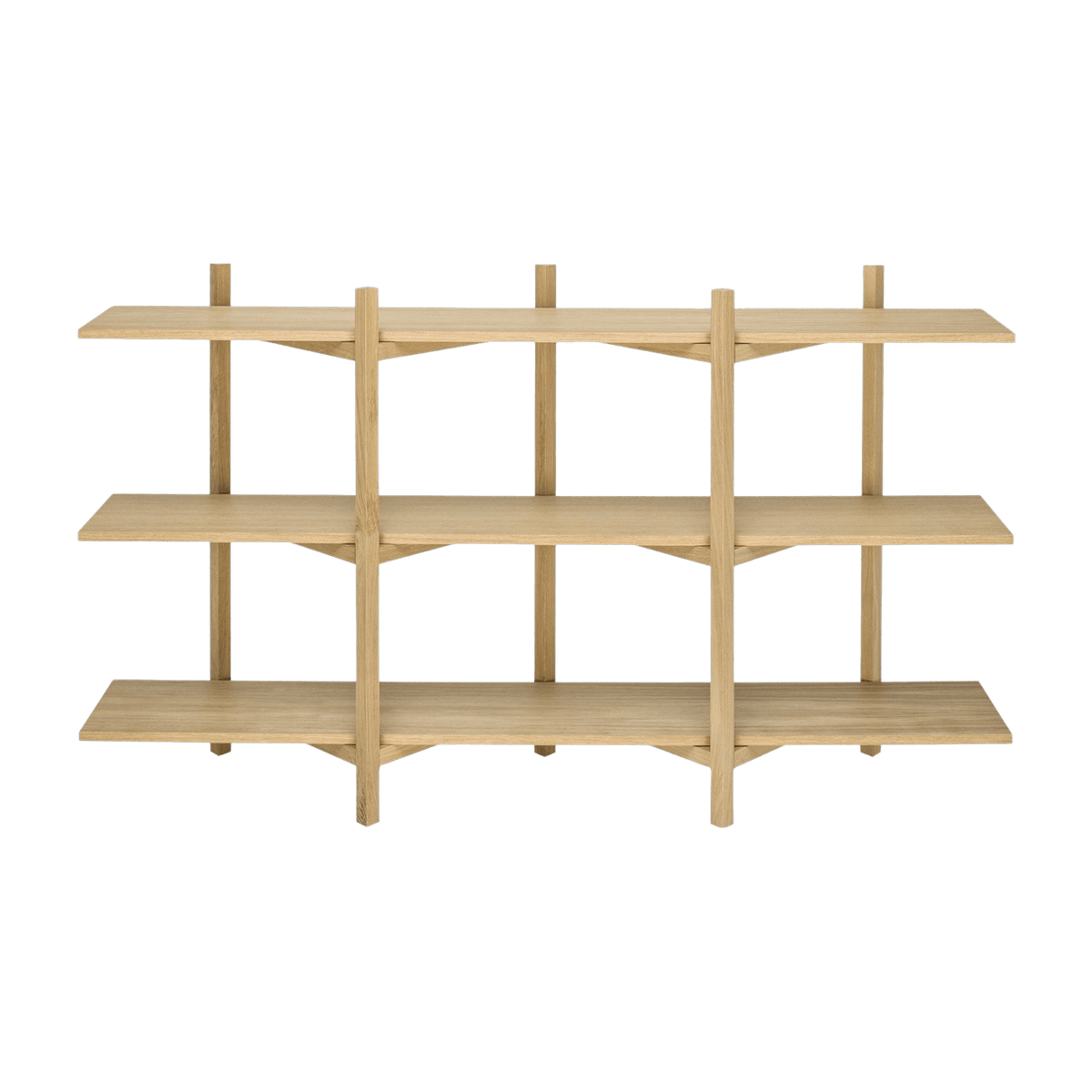 Etagère à 3 rayonnages en chêne Zig Zag - Hem - The Cool Republic