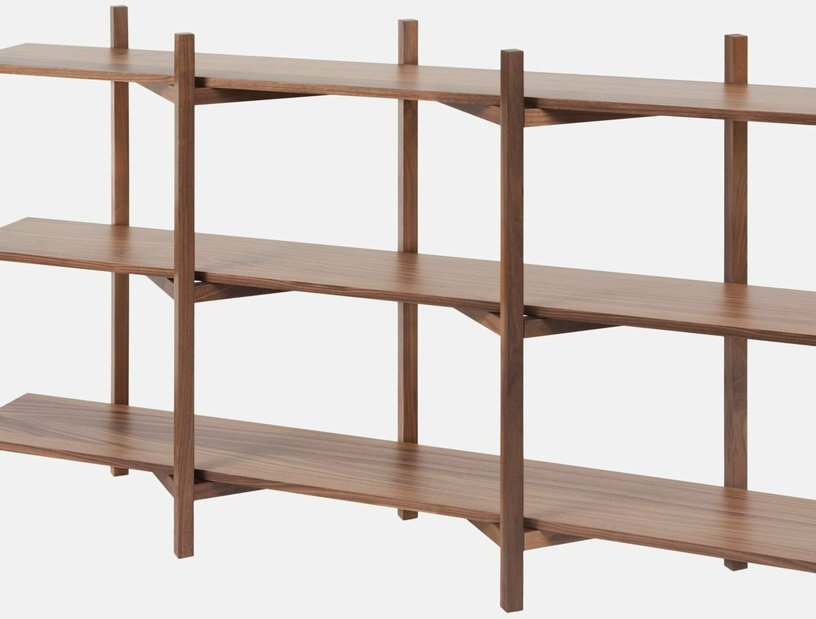 Etagère à 3 rayonnages en noyer Zig Zag - Hem - The Cool Republic