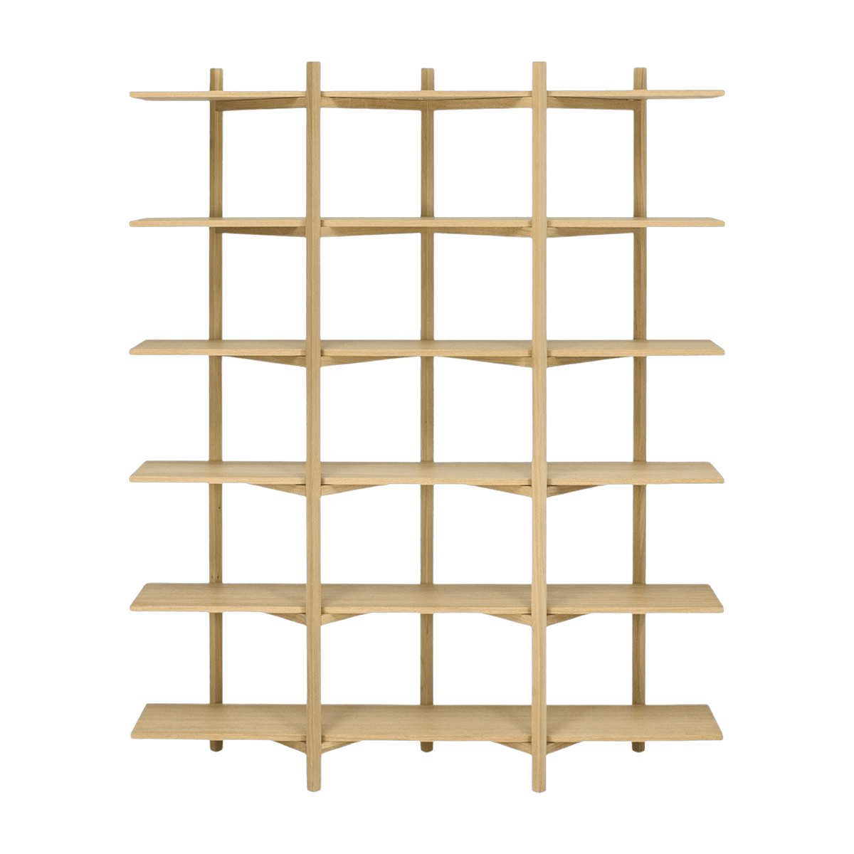 Etagère à 6 rayonnages en chêne Zig Zag - Hem - The Cool Republic
