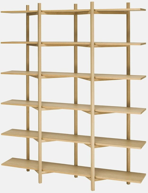 Etagère à 6 rayonnages en chêne Zig Zag - Hem - The Cool Republic