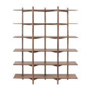 Etagère à 6 rayonnages en noyer Zig Zag - Hem - The Cool Republic