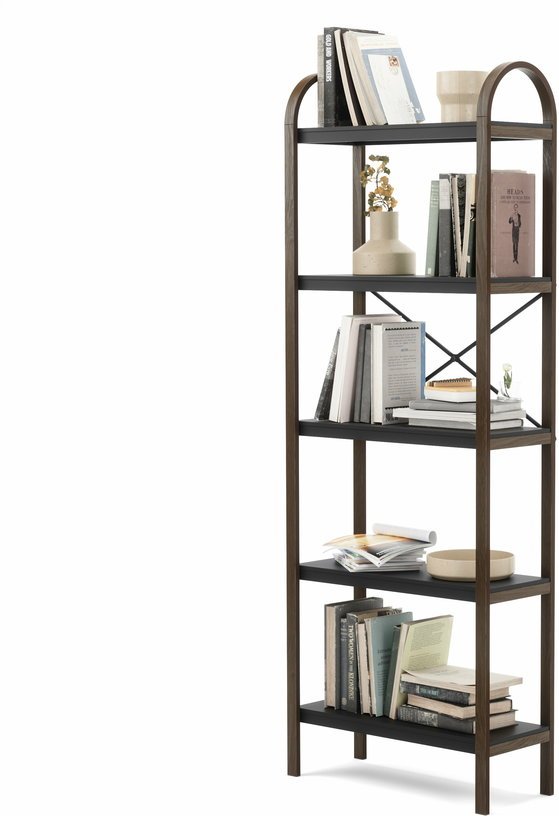 Etagère autoportante en bois noire 5 niveaux Bellwood - Umbra - The Cool Republic