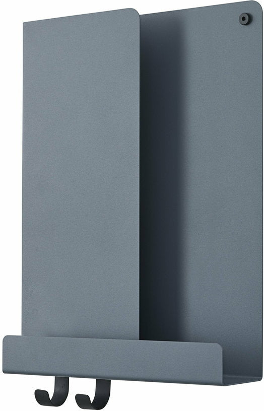 Etagère bleu gris en métal 29,5 cm Folded - Muuto - The Cool Republic