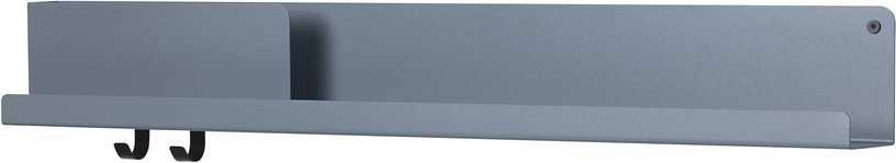 Étagère bleu gris en métal 96 cm Folded - Muuto - The Cool Republic