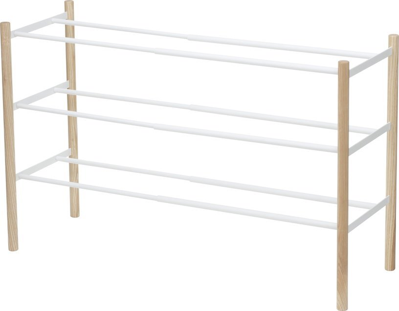 Étagère chaussures extensible 3 niveaux blanc - Yamazaki - The Cool Republic