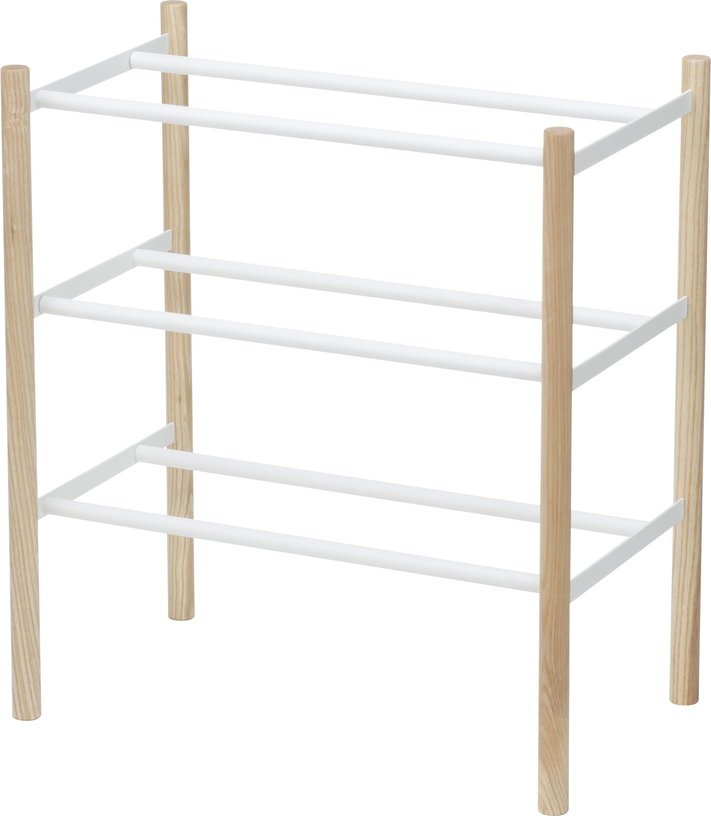 Étagère chaussures extensible 3 niveaux blanc - Yamazaki - The Cool Republic