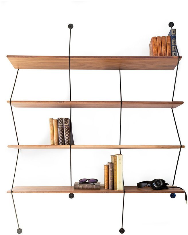 Etagère Climb en noyer 120 cm Noir - La Chance - The Cool Republic