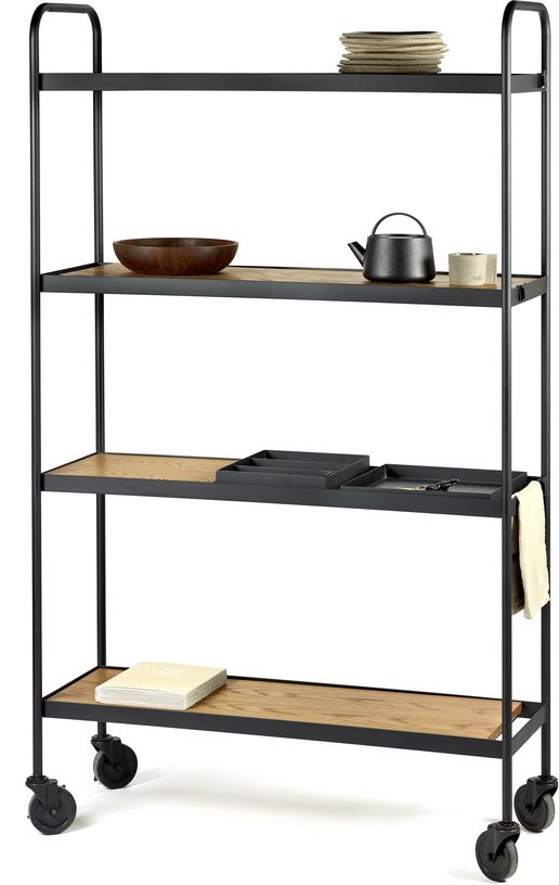 Etagère en bois et métal noire James 170cm - Serax - The Cool Republic