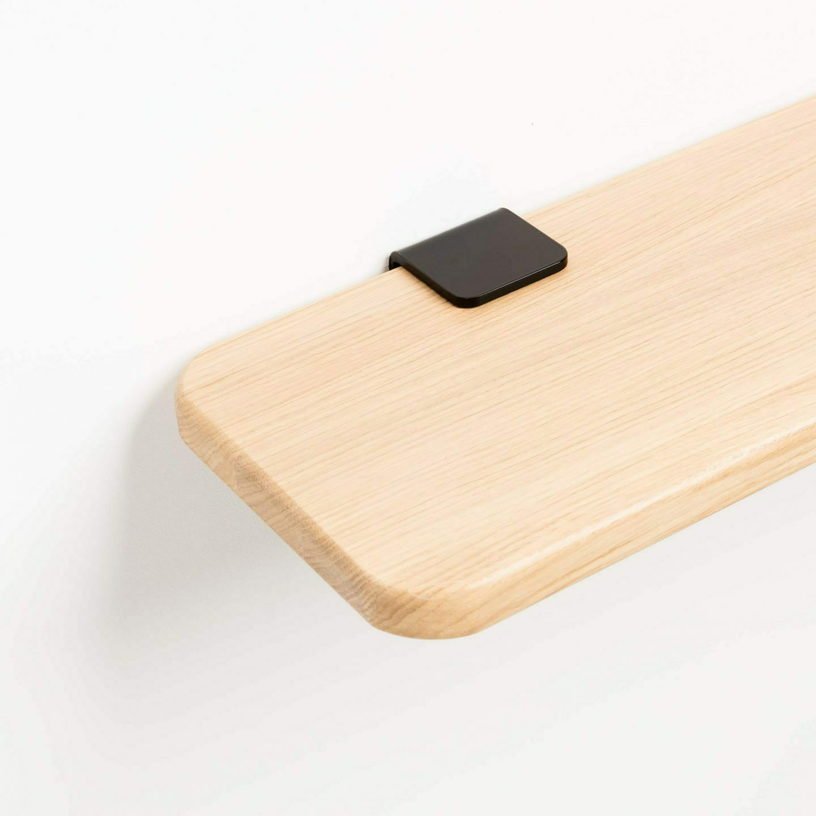 Étagère en chêne 60 cm accroche noir graphite - TIPTOE - The Cool Republic