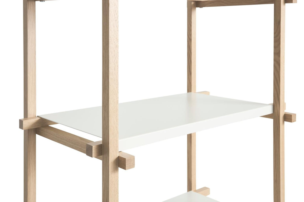 Étagère en chêne blanc amande 75,5x44,5x85,5 cm Woody - HAY - The Cool Republic