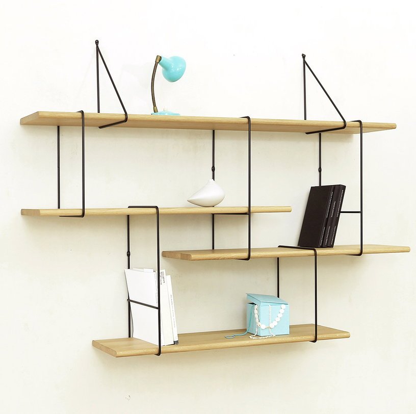 Étagère en chêne et acier noir setup 1 Link - Studio Hausen - The Cool Republic