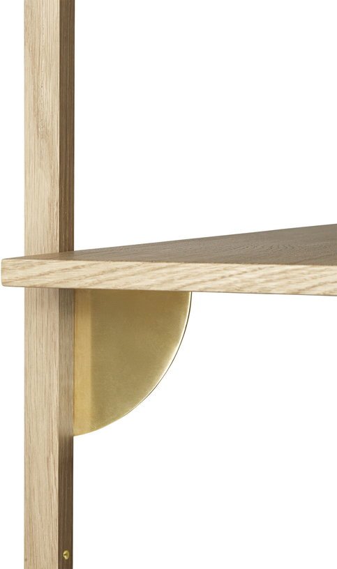 Étagère en chêne naturel et laiton 87x26,1x102cm Sector - Ferm Living - The Cool Republic