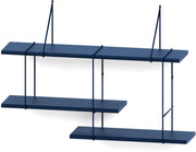 Étagère en hêtre et acier bleu denim Shrink - Studio Hausen - The Cool Republic
