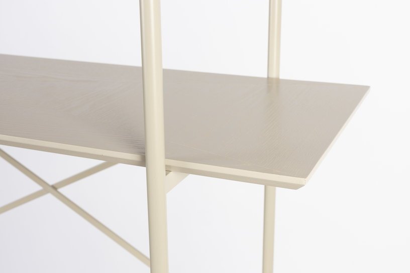 Etagère en métal et bois beige 40x120x180cm Solis - The Cool Republic - The Cool Republic