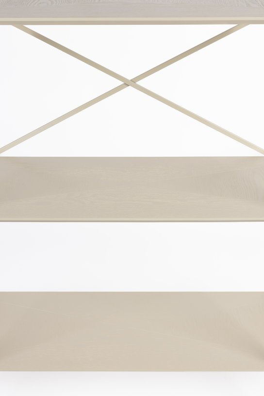 Etagère en métal et bois beige 40x120x180cm Solis - The Cool Republic - The Cool Republic