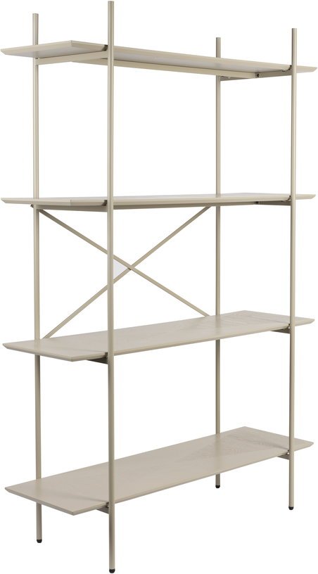 Etagère en métal et bois beige 40x120x180cm Solis - The Cool Republic - The Cool Republic